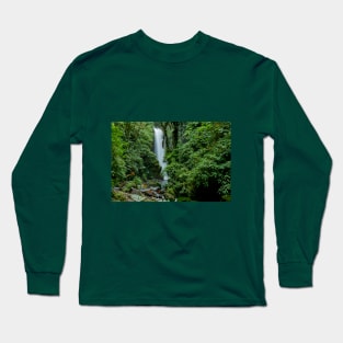 Costa Rica Waterfall Rainforest Long Sleeve T-Shirt